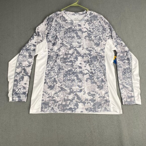 HUK Icon X Tide Change Fishing Performance Sun Shirt Whitesize Medium New - Picture 15 of 16